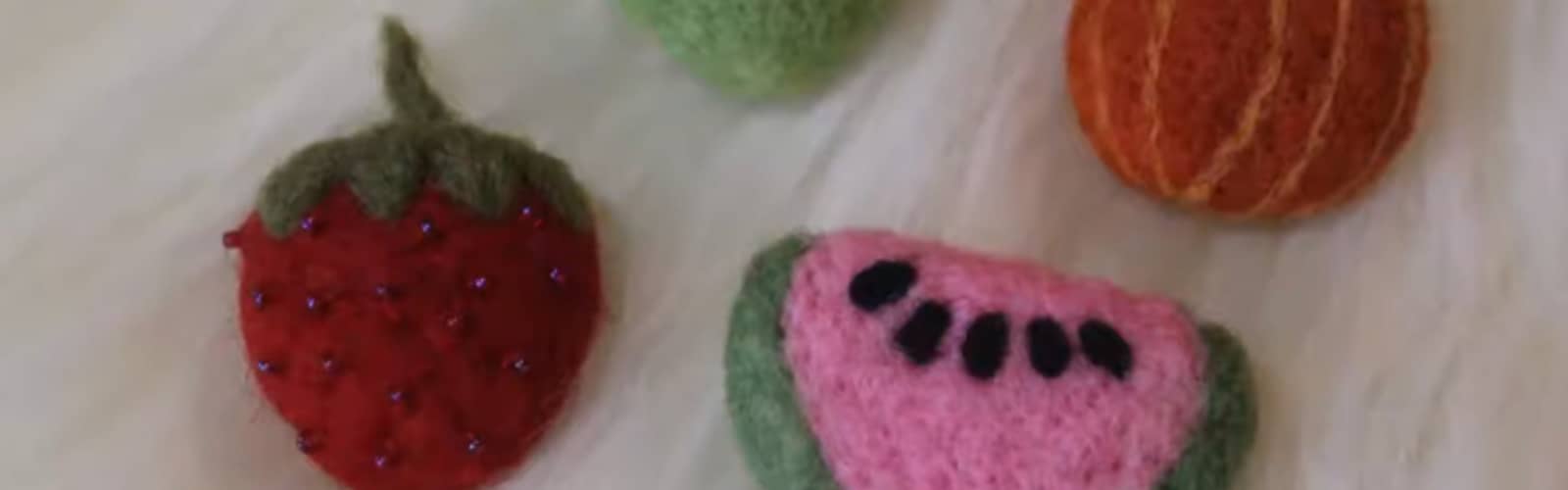 Fruity Friends: Needle Felted Mini Magnets
