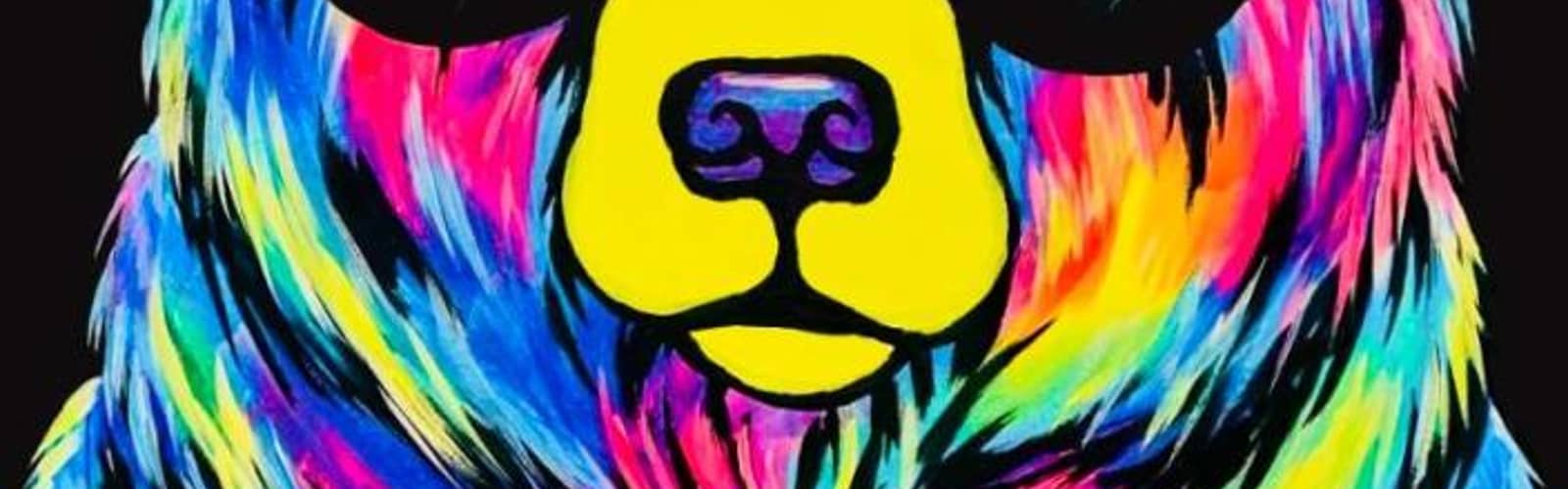 Paint and Sip: Black Light Bear