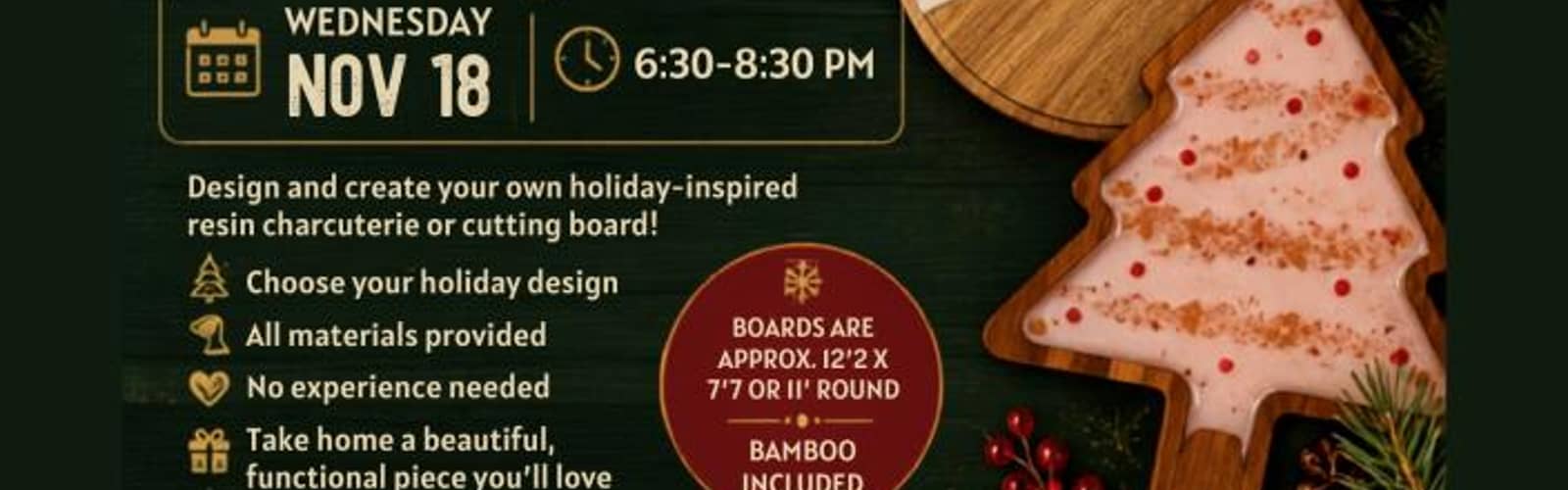 Make Your Own Holiday Resin Charcuterie Board