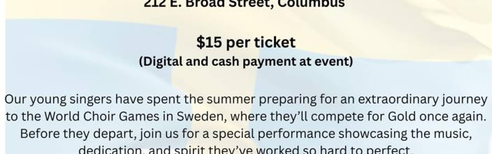 Columbus International Children's Choir First Send-Off Concert