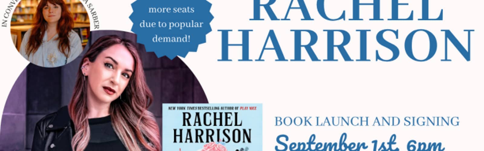 Storyline Presents: Book Launch and Signing with Rachel Harrison