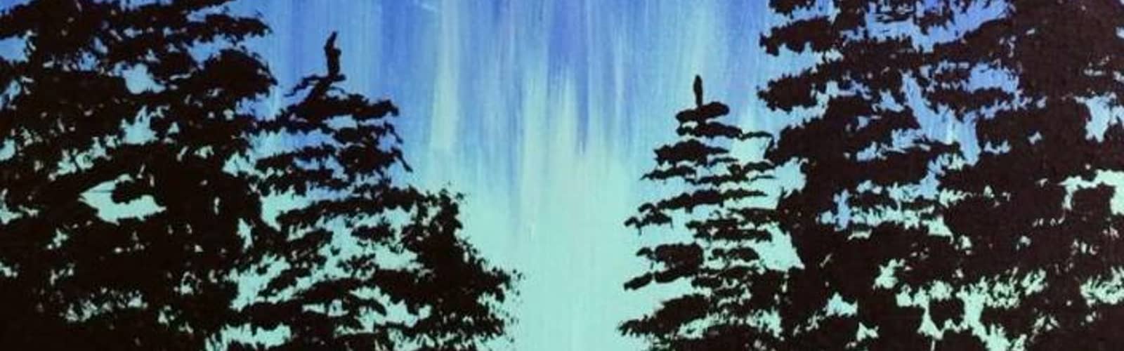 🌌🌲 Paint and Sip: Aurora Through the Trees ✨🎨