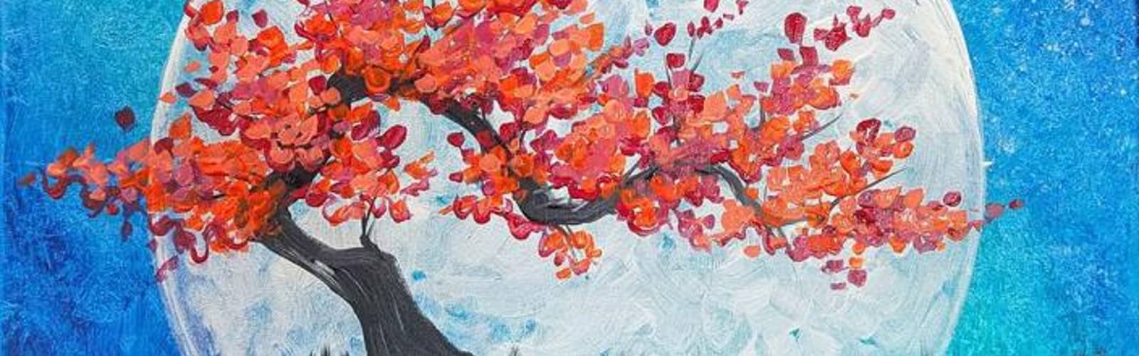 🎨🥤🌙 Paint and Sip: Bonsai Tree Moon 🌳✨