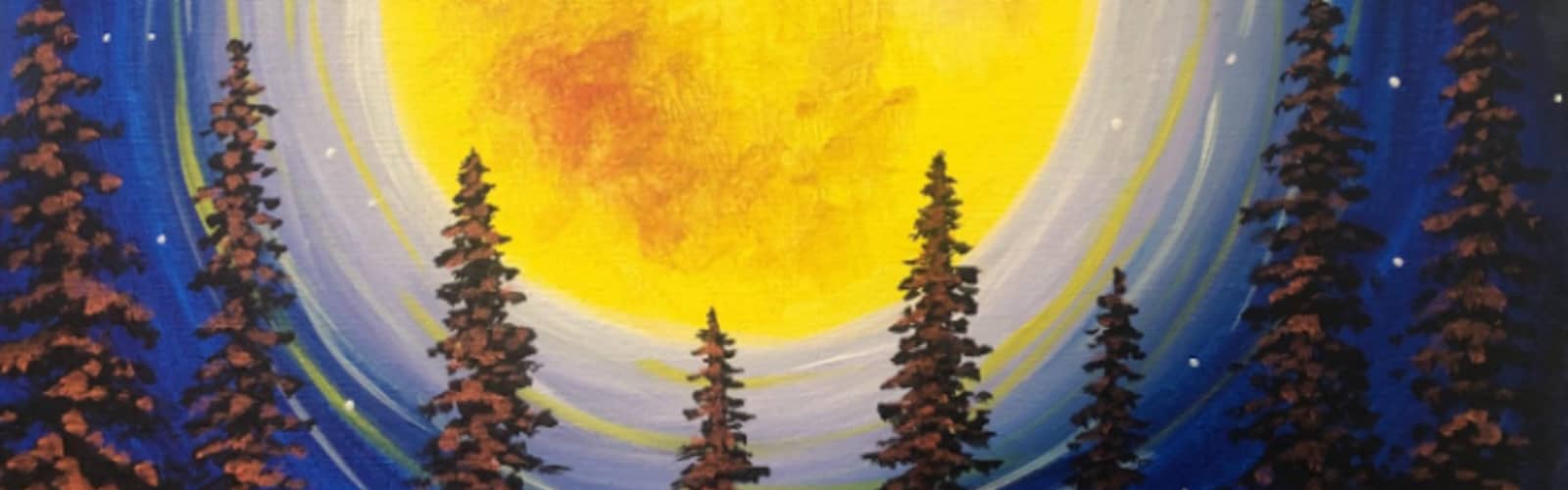 🎨🥤🌙 Paint and Sip: Bright Moon ✨🌲
