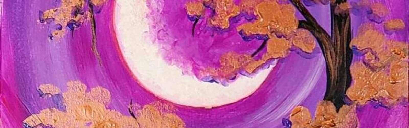 🎨🥤🌳 Paint and Sip: Copper Tree Moon 🌙✨