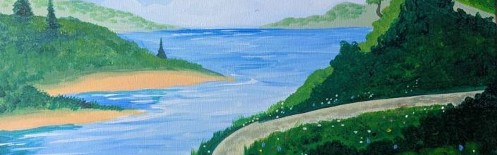 🎨🥤🚗 Paint and Sip: Country Drive 🌻🌅