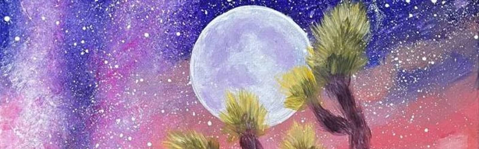 🌙🏜️ Paint and Sip: Desert Moonrise ✨🎨
