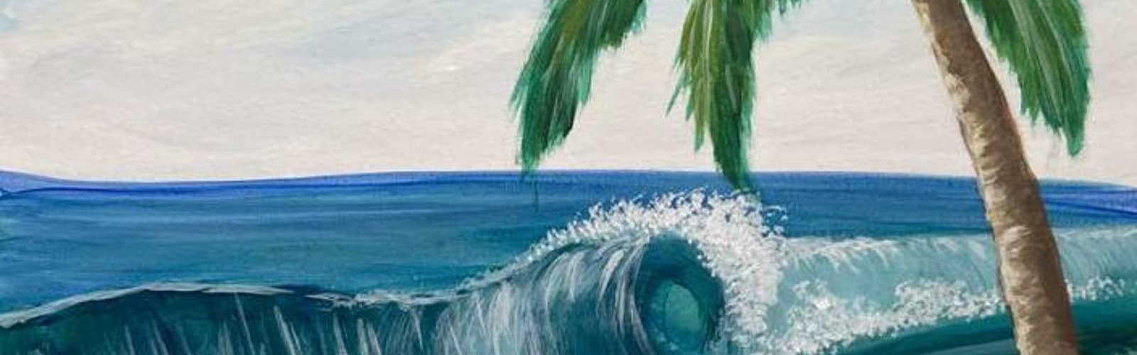 🎨🥤🌴 Paint and Sip: Easy Breezy 🌊✨