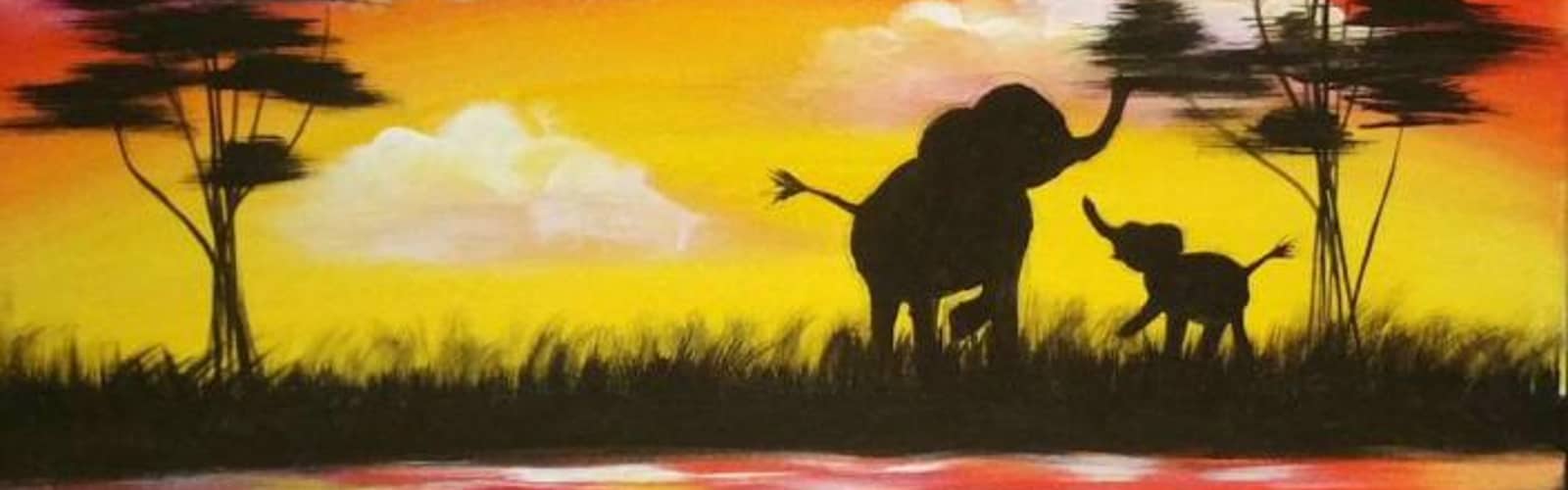 🐘🌅 Paint and Sip: Elephant Safari 🎨✨