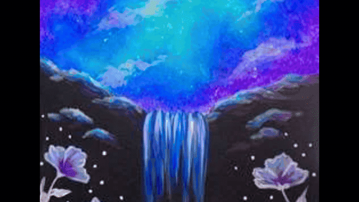 🎨 Paint and Sip: Firefly Falls ✨🌌💧