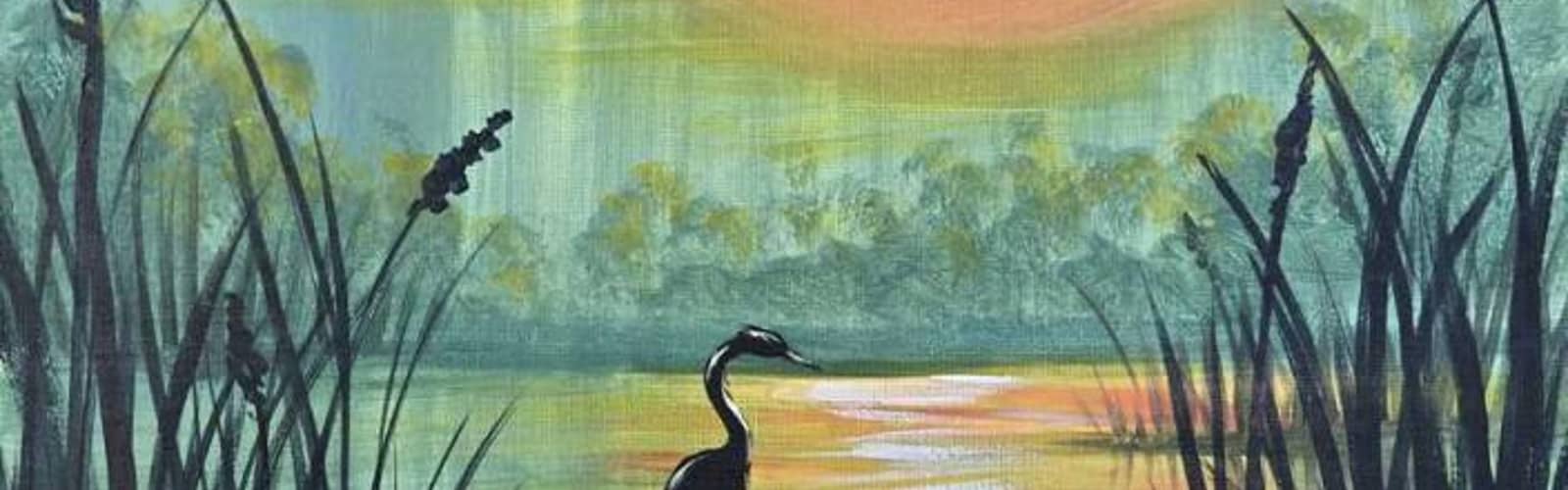 🎨🌅 Paint and Sip: Marsh Glow 🌾✨