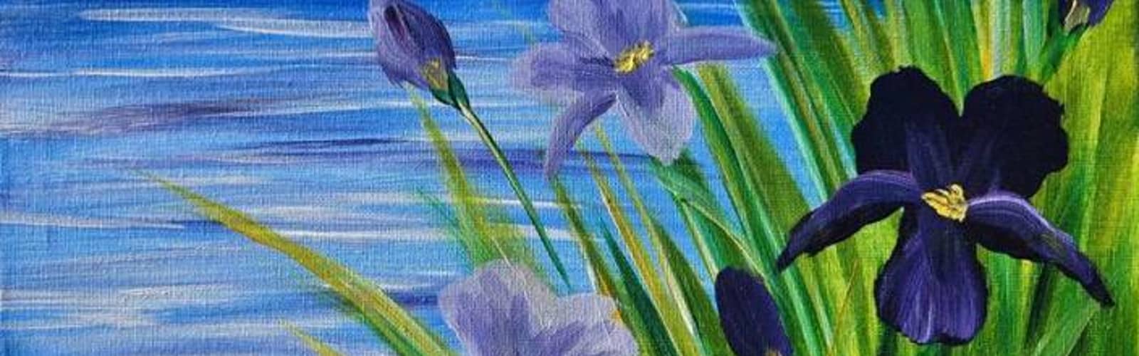 🎨🌸 Paint and Sip: Monet-style Irises 🌸🖌️