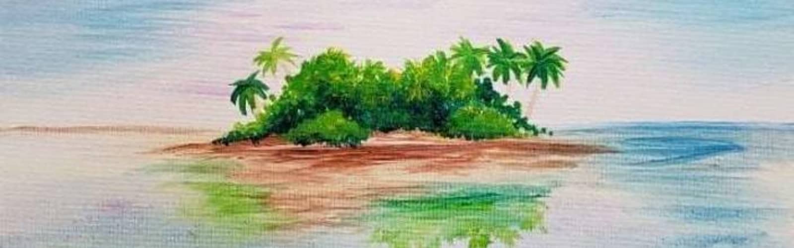 🏝️🌺 Paint and Sip: Oasis Island 🌅🎨