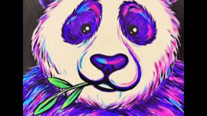 🎨🥤🐼 Paint and Sip: Purpley Pandariffic 💜✨