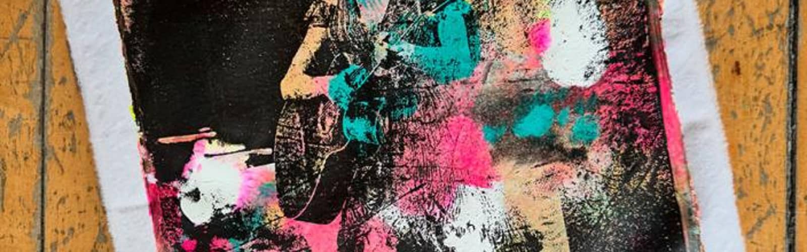 Gel Plate Image Transfer on Fabric