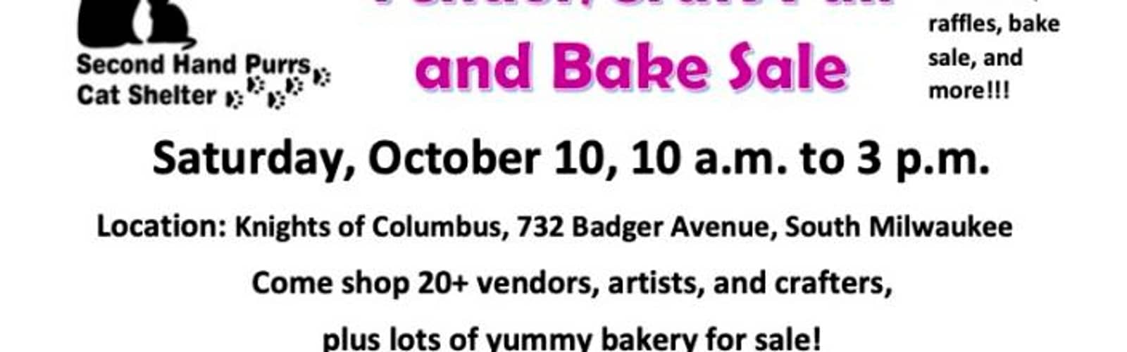 Fall Craft/Vendor Fair & Bake Sale Benefiting Second Hand Purrs