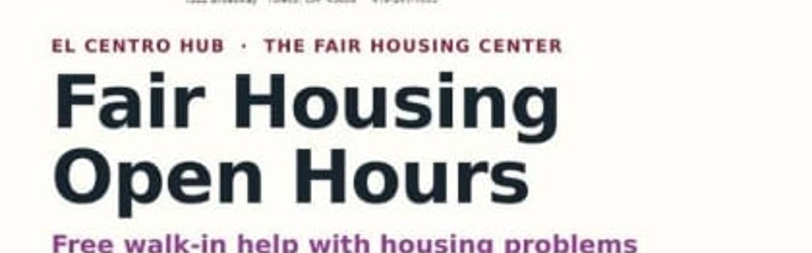 Speak with a Fair Housing Attorney: Open Hours at SQACC
