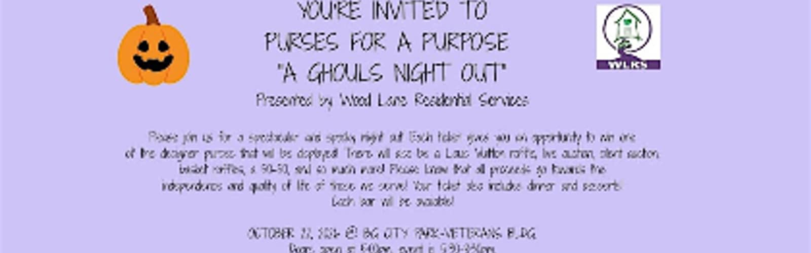 Purses for a Purpose, "A Ghouls Night Out"