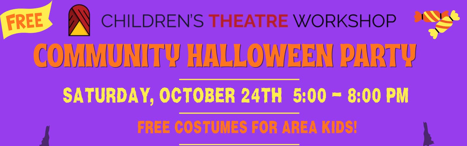 Free Community Halloween Party, hosted by Children’s Theatre Workshop