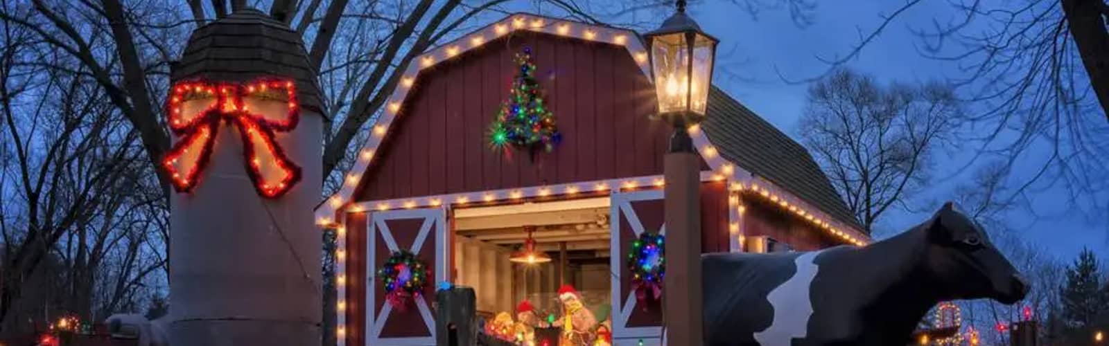 Country Christmas Bikes and Lights