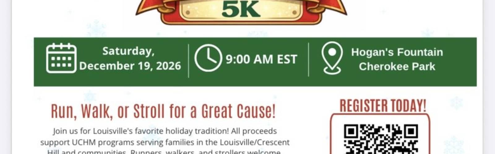 United Cresent Hill Ministries 30th Santa Sprint & Stroll -a timed 5K