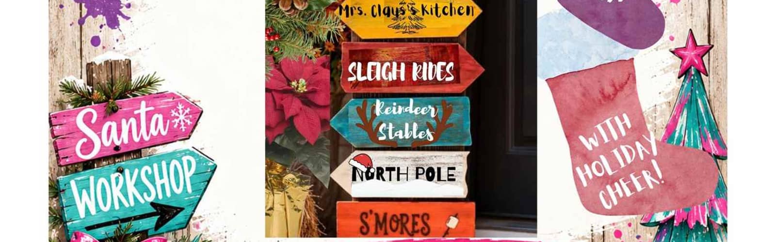Santa's Workshop-DIY Directional Porch Sign Social!