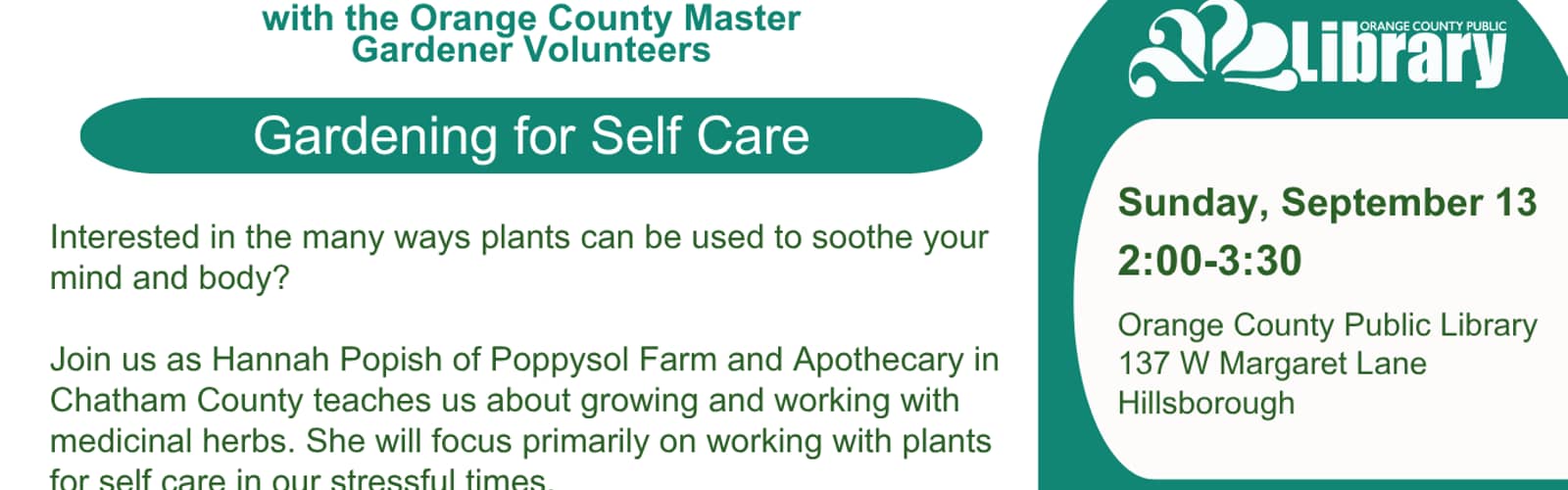 Dig Deeper Gardening Series: Gardening for Self Care