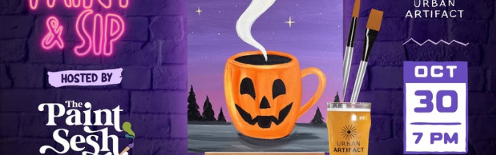 'Ghost Roast' Paint and Sip at Urban Artifact