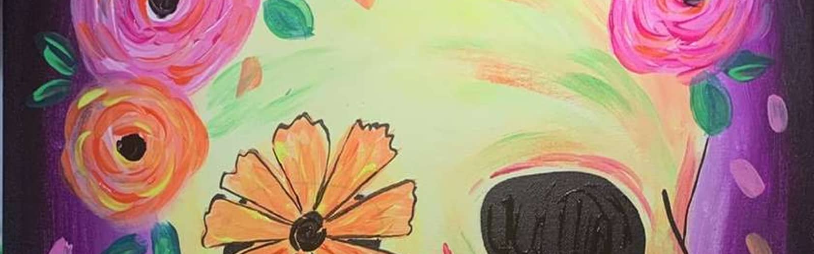 Paint and Sip: BlackLight Festive Calavera