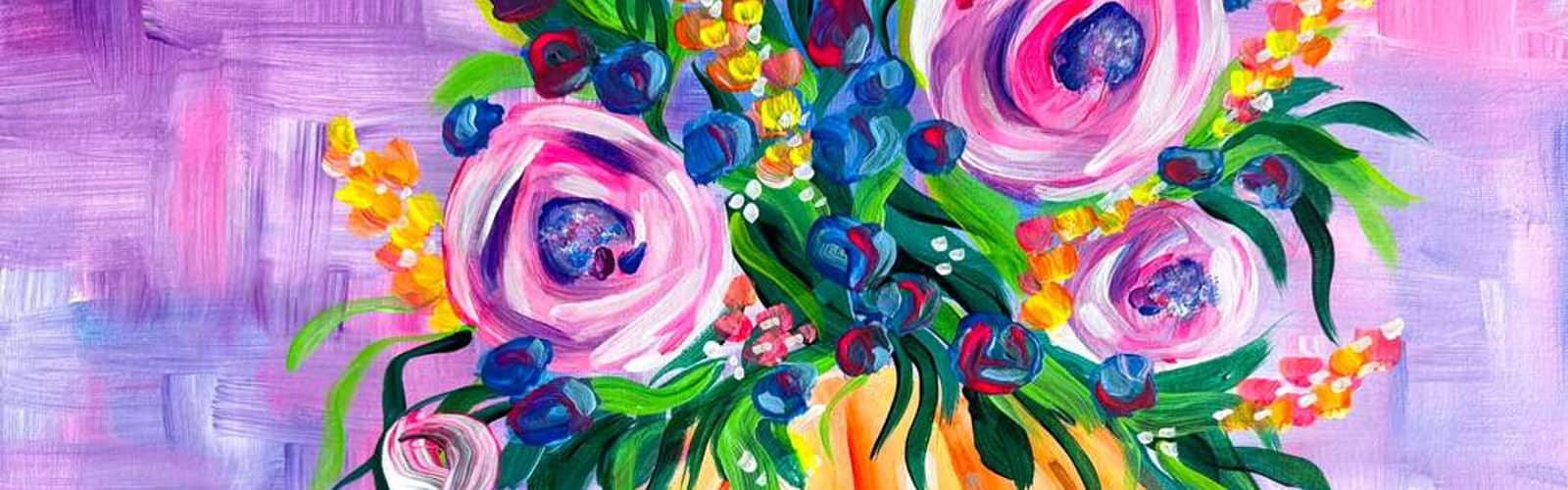Paint and Sip: Fluorescent Fall Flowers