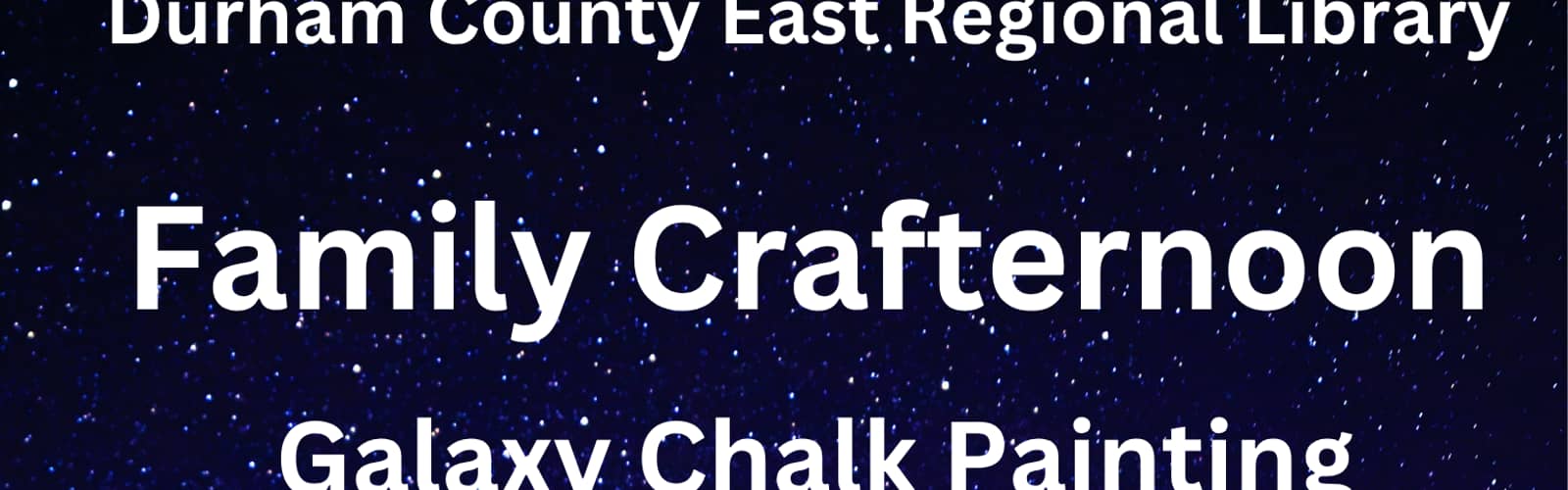 Family Crafternoon: Galaxy Chalk Painting