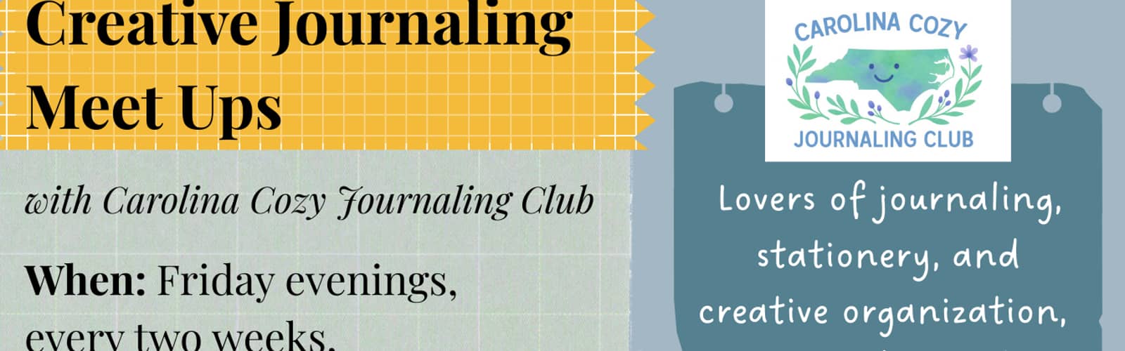 Creative Journaling Meet-ups with Carolina Cozy Journaling Club