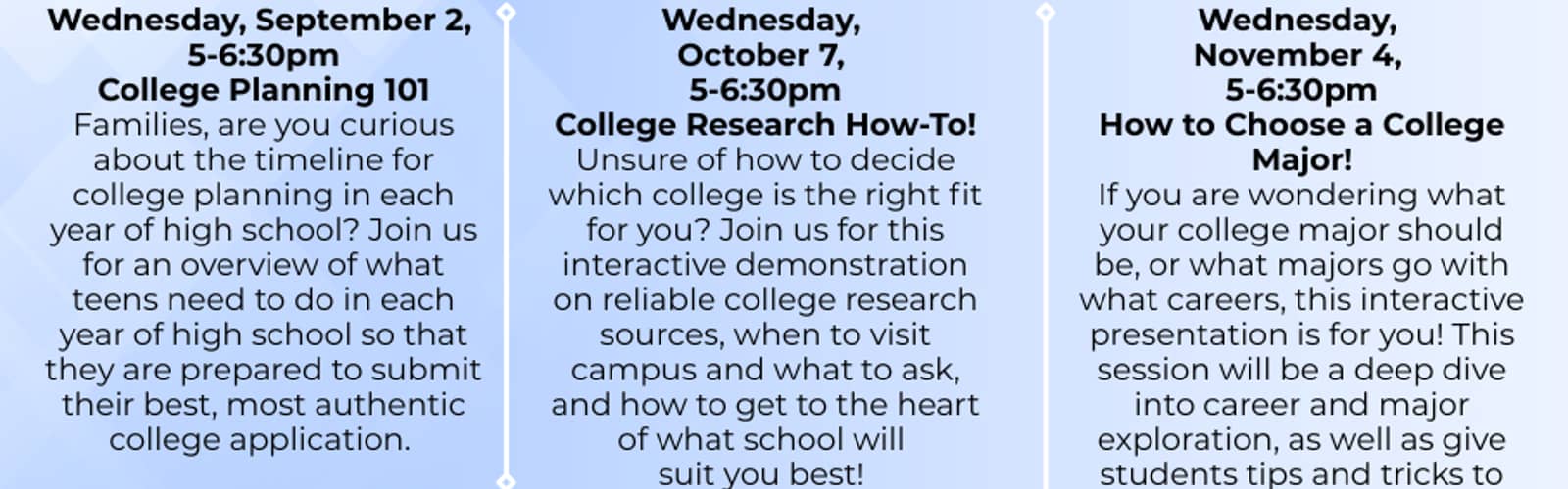 College Connections - College Planning 101