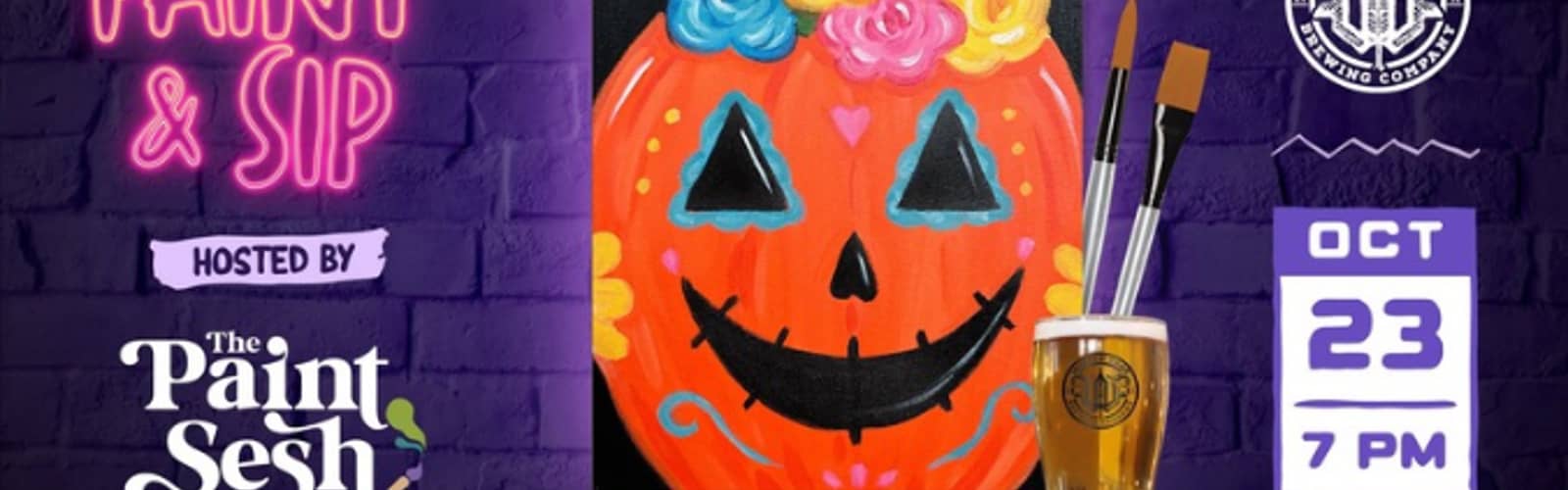 'Night of the Pumpkin' Paint and Sip at Wooden Cask