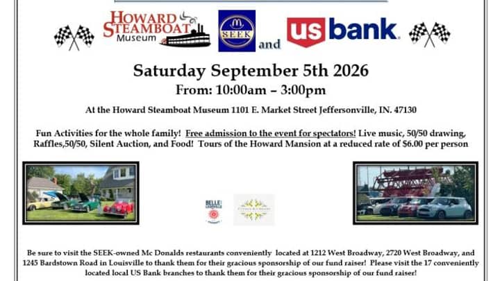 9th Annual Howard Steamboat Museum Car Show Fund Raiser