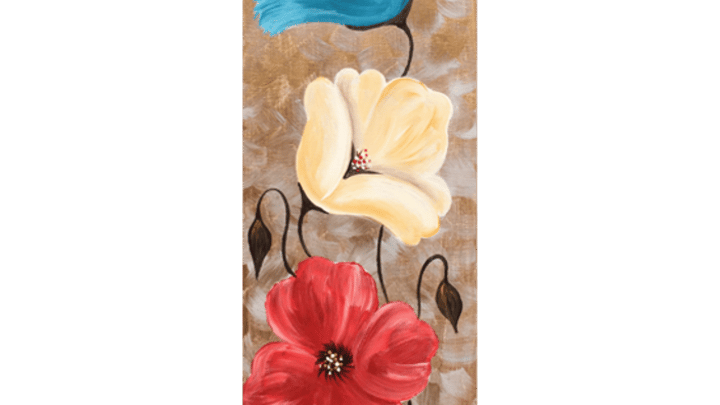 Paint and Sip: Colorful Poppies