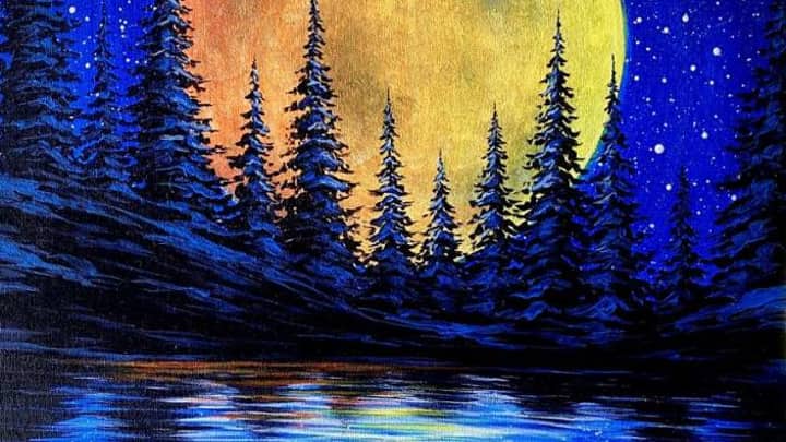 Paint and Sip: Glow River
