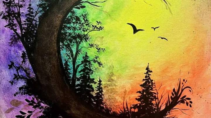 Paint and Sip: Lunar Grove