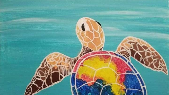 Paint and Sip: Swimming the Sea