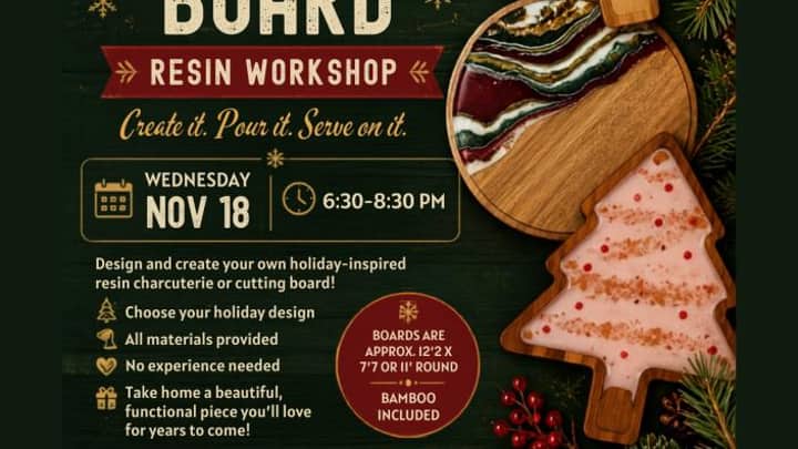 Make Your Own Holiday Resin Charcuterie Board