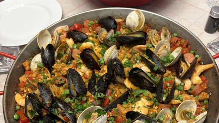 Paella and Basque Cheesecake