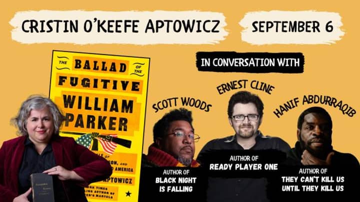 NYT Bestselling Author Cristin Oâ€™Keefe Aptowicz in Conversation with Ernest Cline, Hanif Abdurraqib, & Scott Woods (Special Pre-Release Event!)