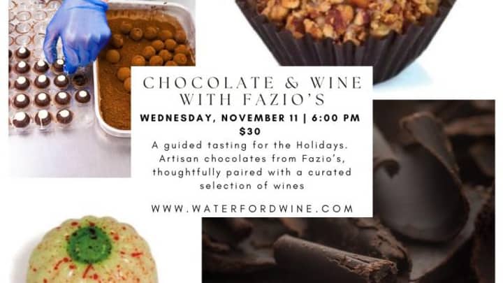 Holiday Chocolate & Wine Pairing with Fazio's Chocolates