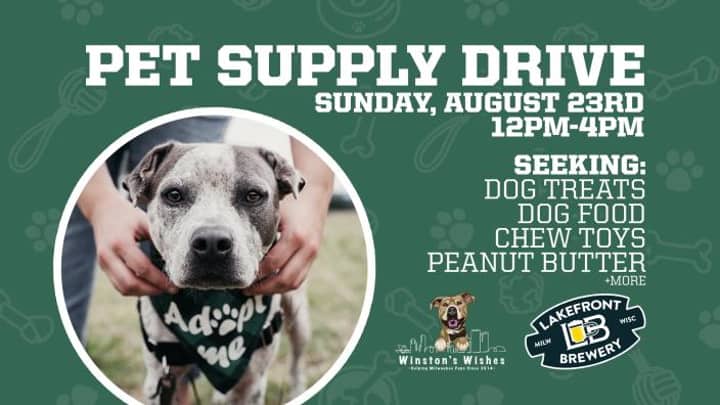 Winston's Wishes Pet Supply Drive