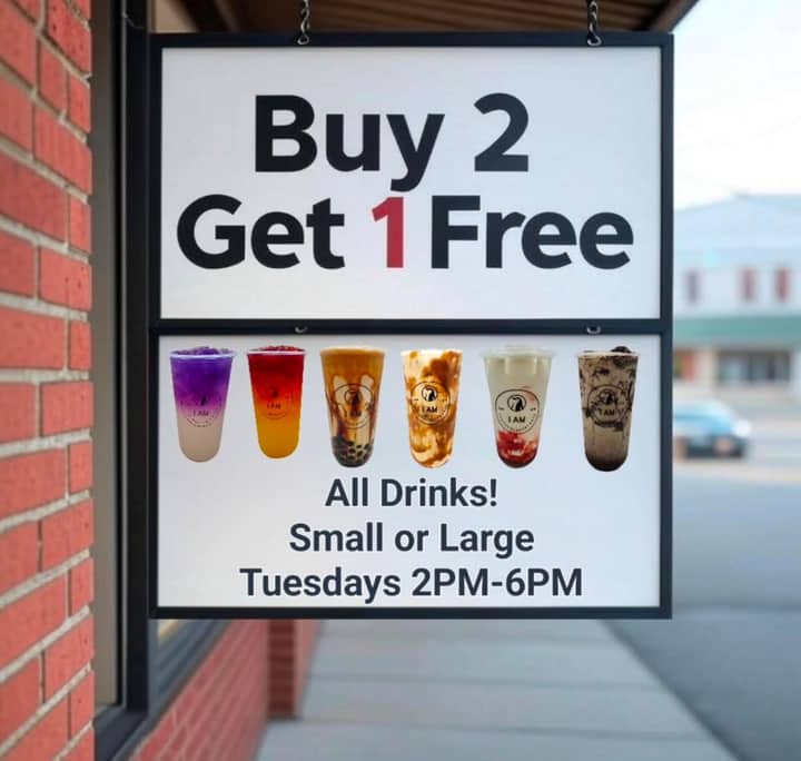 I AM Frozen Dessert Cafe Tuesday Happy Hour