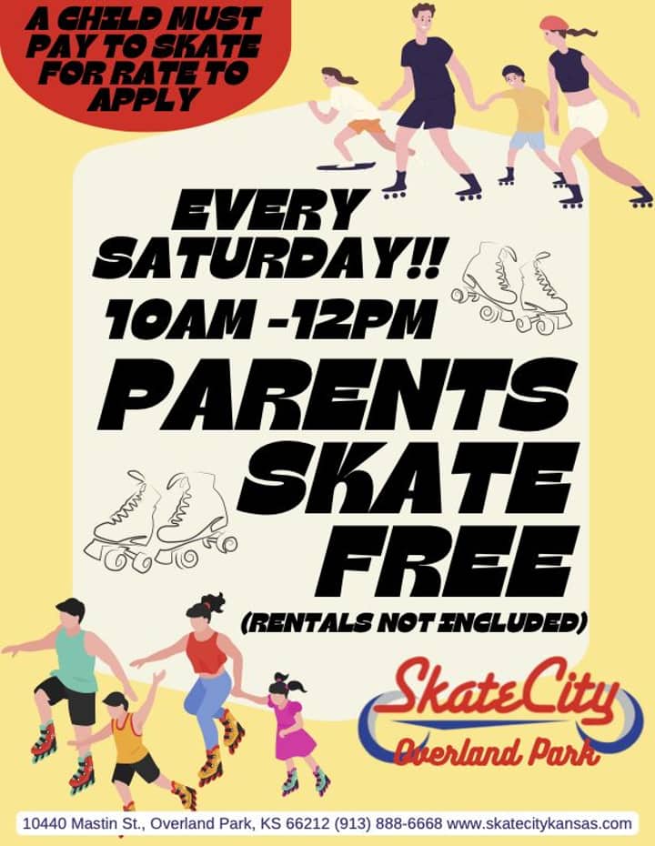 Parents Skate Free at Skate City Overland Park