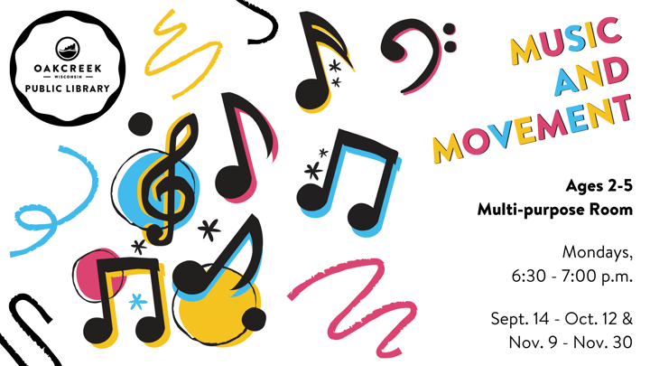 Music and Movement Story Time at The Oak Creek Public Library