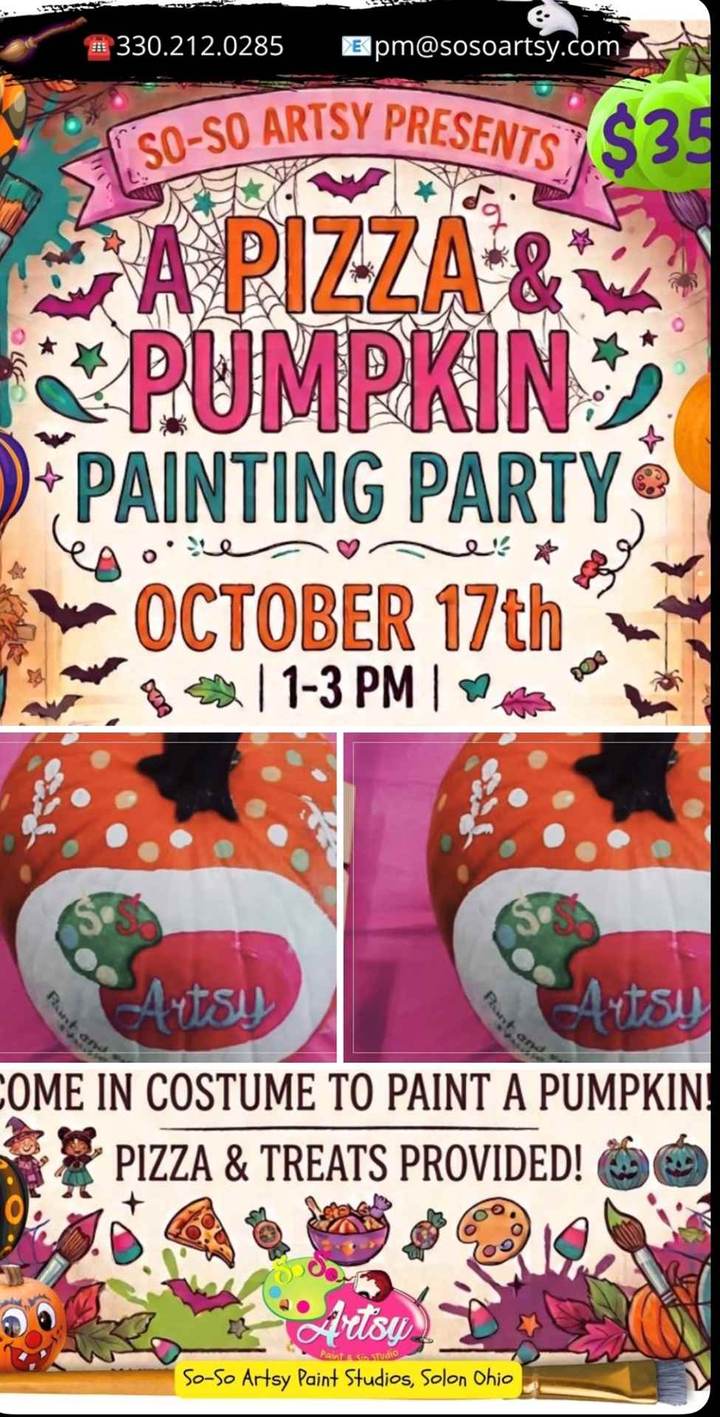 Pumpkin Painting & Pizza Party!