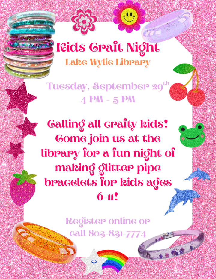 Kids Craft Night: Glitter Pipe Bracelets!