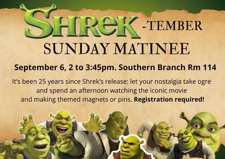 Shrek-tember Sunday Matinee